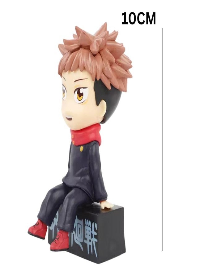 FUNFOB Jujutsu Kaisen Yuji Itadori Action Figure Height -10cm Collectible for Anime Fans Manga Weeb PVC Multicolour (Yuji On Box) - Image 2